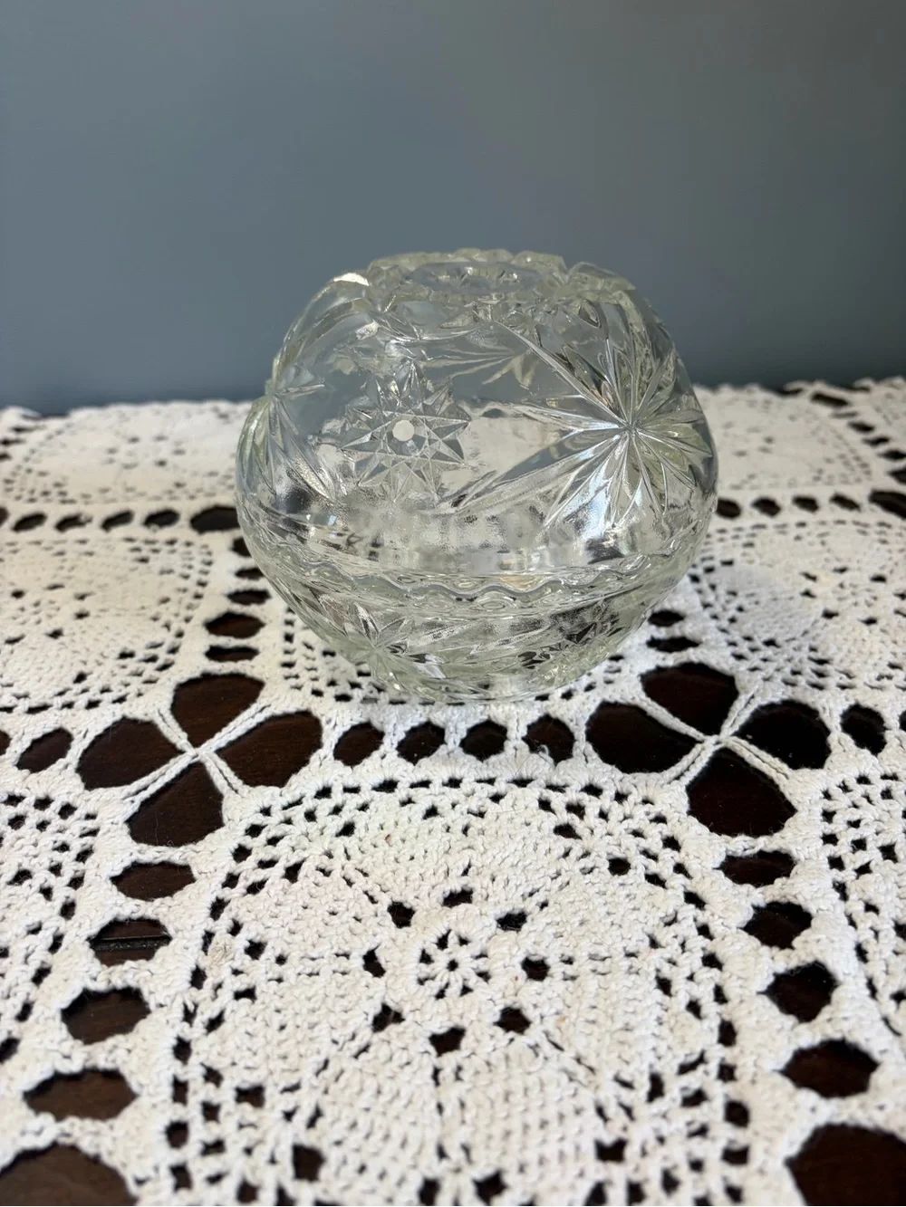 Clear Cut Glass Fairy Lamp